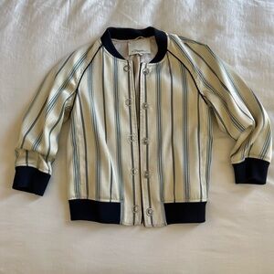 3.1 Phillip Lim Striped Jacket with Dark Blue Trim 0